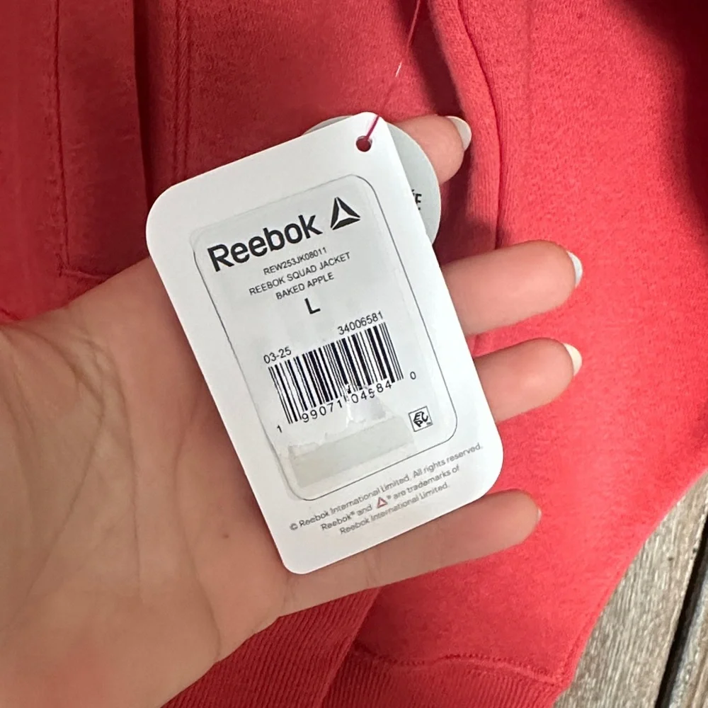 Reebok Bold Red Full-Zip Sweatshirt - Picture 2 of 4